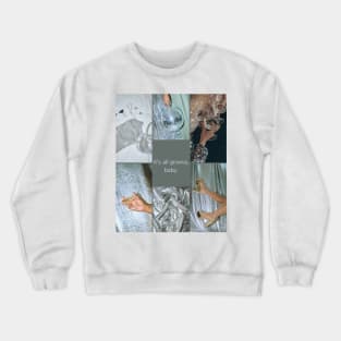 Silver Disco Queen Groovy Print Crewneck Sweatshirt